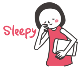 Black hair girl_Backchannel sticker #1868006