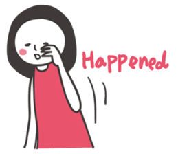 Black hair girl_Backchannel sticker #1868010