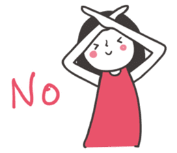 Black hair girl_Backchannel sticker #1868011