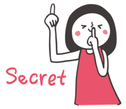 Black hair girl_Backchannel sticker #1868012