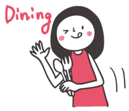 Black hair girl_Backchannel sticker #1868013