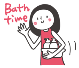 Black hair girl_Backchannel sticker #1868014