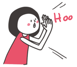 Black hair girl_Backchannel sticker #1868018