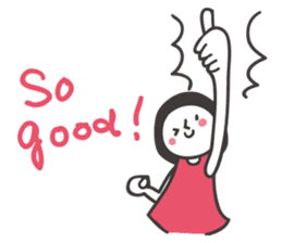 Black hair girl_Backchannel sticker #1868020