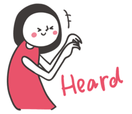 Black hair girl_Backchannel sticker #1868021