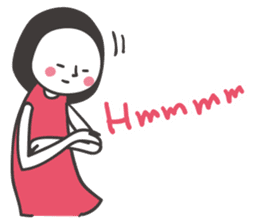 Black hair girl_Backchannel sticker #1868023