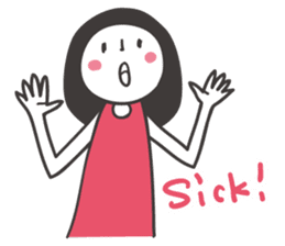 Black hair girl_Backchannel sticker #1868024