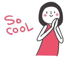 Black hair girl_Backchannel sticker #1868027