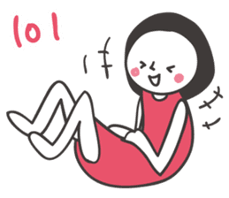 Black hair girl_Backchannel sticker #1868028