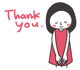 Black hair girl_Backchannel sticker #1868030