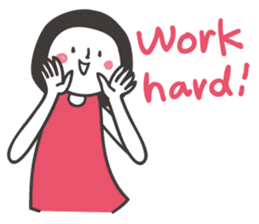 Black hair girl_Backchannel sticker #1868032