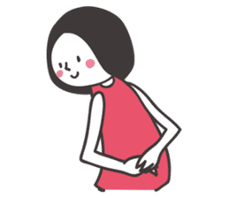 Black hair girl_Backchannel sticker #1868033