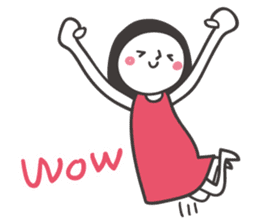 Black hair girl_Backchannel sticker #1868034