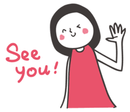 Black hair girl_Backchannel sticker #1868036