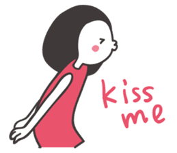 Black hair girl_Backchannel sticker #1868039