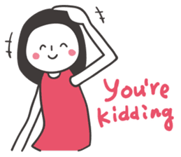 Black hair girl_Backchannel sticker #1868040