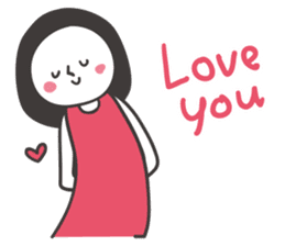 Black hair girl_Backchannel sticker #1868041