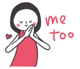 Black hair girl_Backchannel sticker #1868042