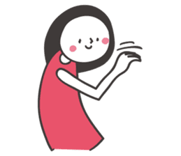 Black hair girl_Backchannel sticker #1868043