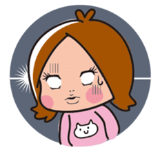 Japanese Girl & Cat sticker #1868630