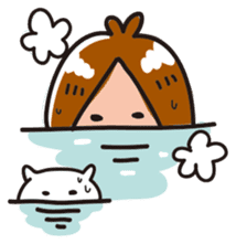 Japanese Girl & Cat sticker #1868635
