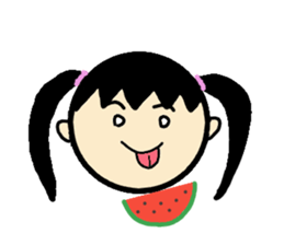 she is cute. sticker #1870623