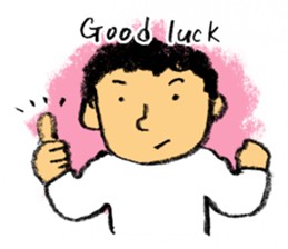 Pencil boy 2 (English) sticker #1870888