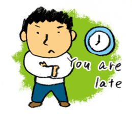 Pencil boy 2 (English) sticker #1870921