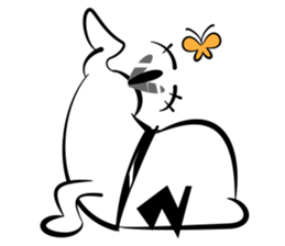 White dog? sticker #1871627