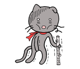 Flute Kitty sticker #1872836