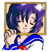 Girl over the monitor sticker #1874214