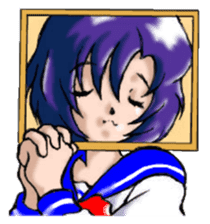 Girl over the monitor sticker #1874214