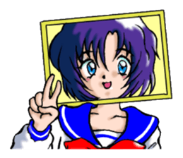 Girl over the monitor sticker #1874215