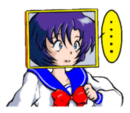 Girl over the monitor sticker #1874218