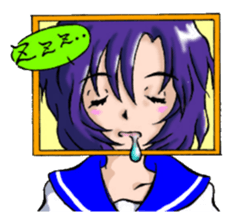 Girl over the monitor sticker #1874219