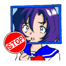 Girl over the monitor sticker #1874225