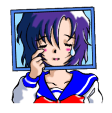 Girl over the monitor sticker #1874228