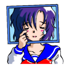 Girl over the monitor sticker #1874228