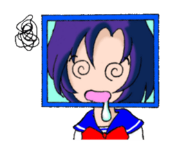 Girl over the monitor sticker #1874230