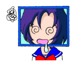 Girl over the monitor sticker #1874230