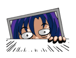 Girl over the monitor sticker #1874234