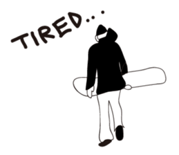 SNOWBOADER monotone sticker #1874401