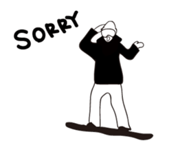 SNOWBOADER monotone sticker #1874402