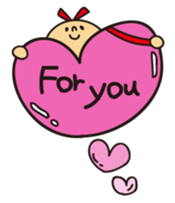 Balloons and a girl sticker #1874851