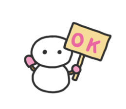 Snowman in love. sticker #1875573