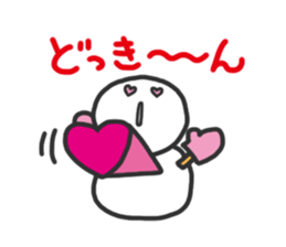 Snowman in love. sticker #1875575