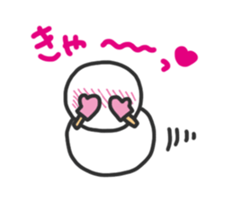 Snowman in love. sticker #1875578