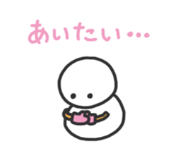 Snowman in love. sticker #1875579