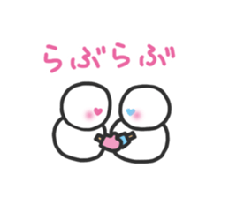 Snowman in love. sticker #1875582