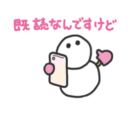 Snowman in love. sticker #1875589